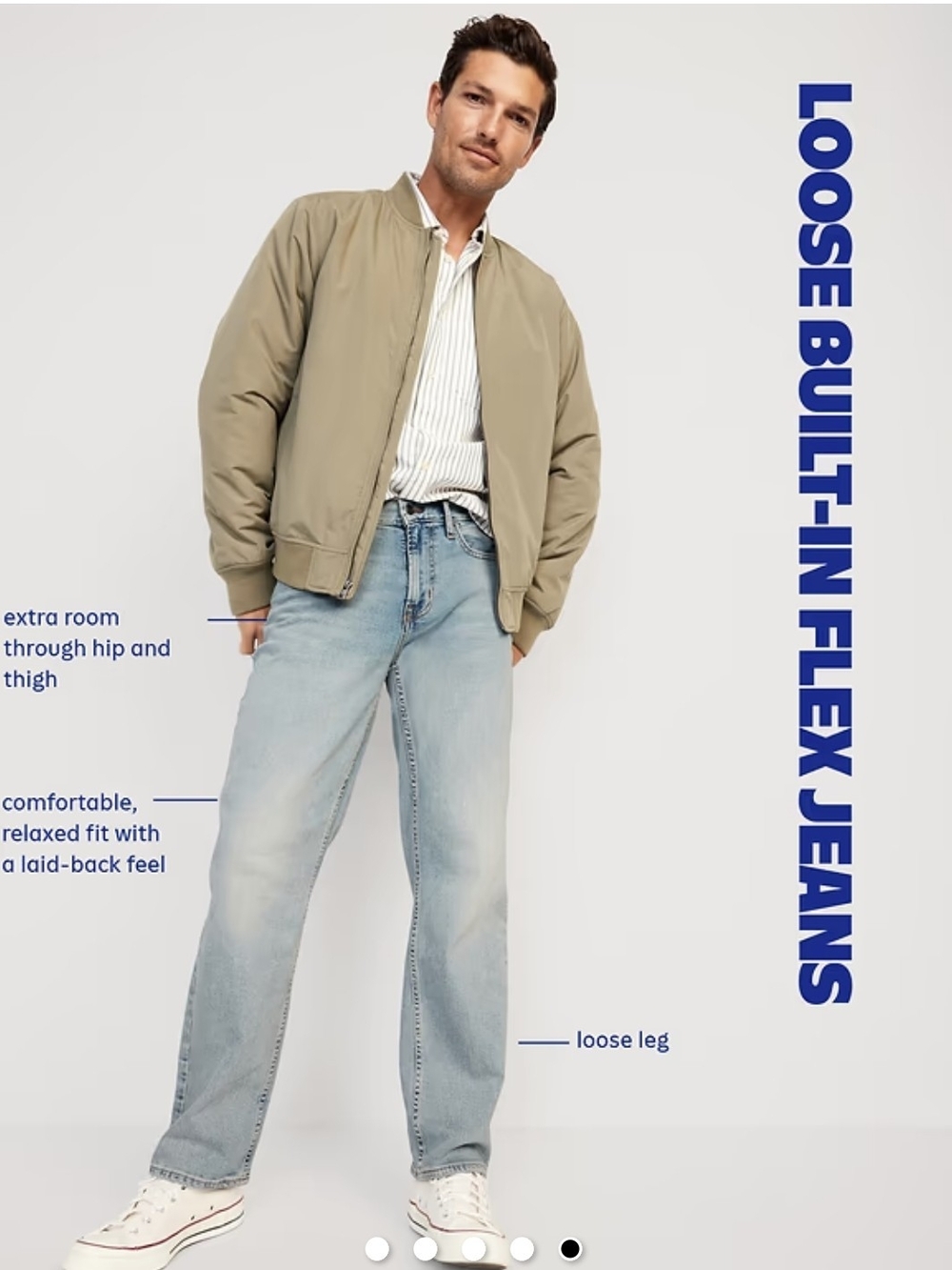 Nwt Mens Old Navy 90's Straight Built In Flex Lt Blue Jeans 33×32